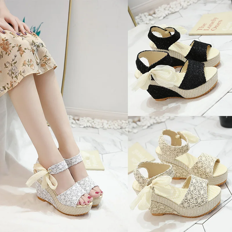 2021 summer version of the new Korean frosted slope with fish mouth high heel lace bow peep toe sandals
2021 summer version of the new Korean frosted slope with fish mouth high heel lace bow peep toe sandals