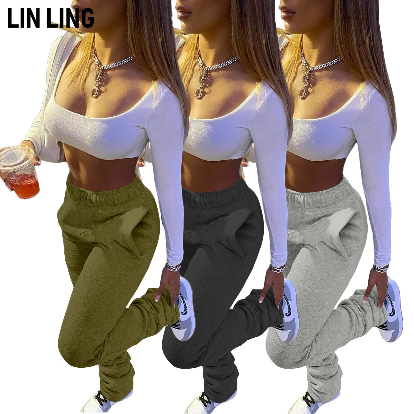 Уличные серые спортивные брюки LINLING для женщин, леггинсы в складку, повседневные очень длинные штаны в складку, зимние плотные теплые брюки
Уличные серые спортивные брюки LINLING для женщин, леггинсы в складку, повседневные очень длинные штаны в складку, зимние плотные теплые брюки