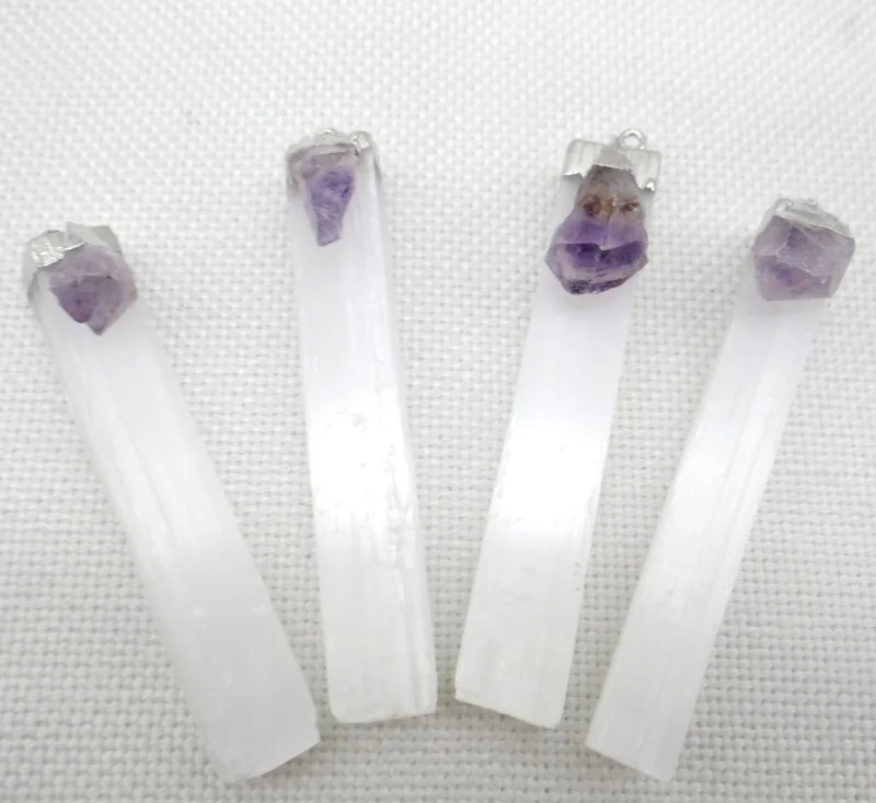 

7 Чакр натуральный исцеляющий фиолетовый кристаллический камень, палочка-сырец селенит для йоги, медитации, религиозный, рейки балансировк...