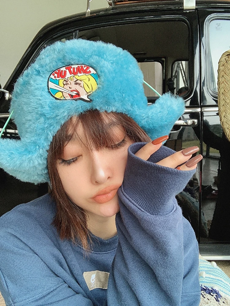 2020 new winter earmuffs cartoon young girl lambs bomber hat for women thick warm pilot cap tide 
2020 new winter earmuffs cartoon young girl lambs bomber hat for women thick warm pilot cap tide