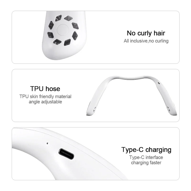 Neckband Fan 9000mAh Portable Bladeless Fan Rechargeable Leafless Hanging Fans Air Cooler Cooling Wearable Neckband Fans
Neckband Fan 9000mAh Portable Bladeless Fan Rechargeable Leafless Hanging Fans Air Cooler Cooling Wearable Neckband Fans
