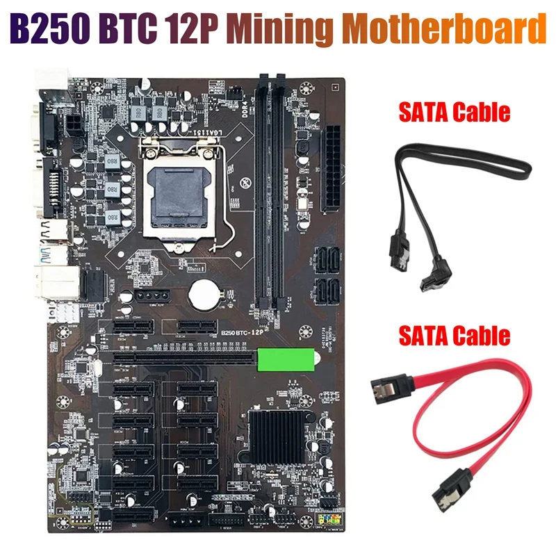 B250 BTC Mining Motherboard with 2XSATA Cable LGA 1151 DDR4 12XGraphics Card Slot SATA3.0 USB3.0 for BTC Miner Mining
B250 BTC Mining Motherboard with 2XSATA Cable LGA 1151 DDR4 12XGraphics Card Slot SATA3.0 USB3.0 for BTC Miner Mining