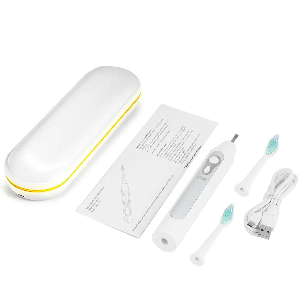 White Portable Easy Operation Wireless Rechargeable Electric Sonic Acoustic Toothbrush With Five Operating Modes 
White Portable Easy Operation Wireless Rechargeable Electric Sonic Acoustic Toothbrush With Five Operating Modes