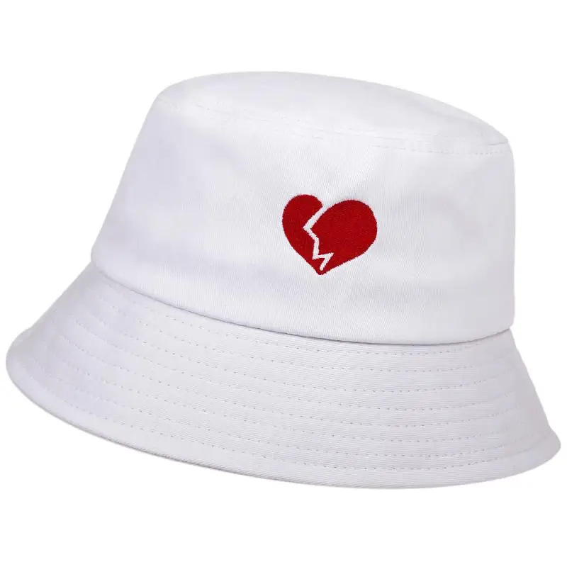 Fashion cototn bucket hat Broken Heart Embroidery Bucket Hats Summer pop harajuku Women Men fisherman hats Outdoor sun hats
Fashion cototn bucket hat Broken Heart Embroidery Bucket Hats Summer pop harajuku Women Men fisherman hats Outdoor sun hats