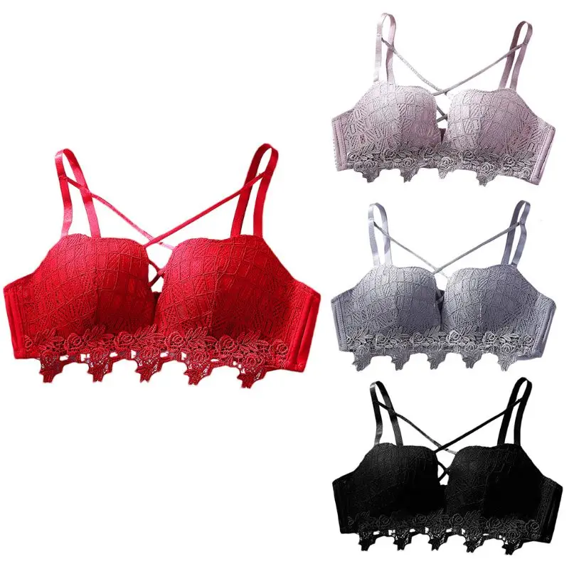 Women Sexy Push Up Bra Underwear Embroidery Floral Lace Cross Strappy Brassiere 6XDA
Women Sexy Push Up Bra Underwear Embroidery Floral Lace Cross Strappy Brassiere 6XDA