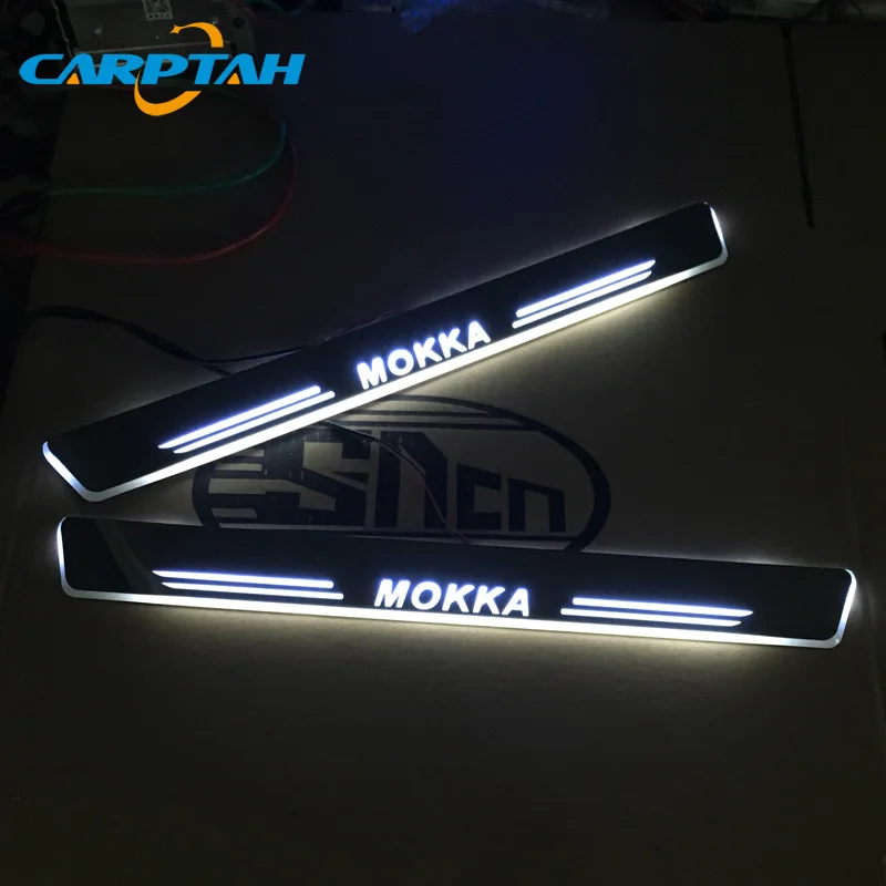 Carptah 4 шт. движущийся светодиодный светильник для автомобиля на пороге Накладка