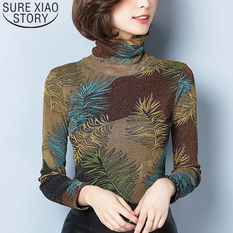 Autumn 2022 New Printing Women Blouses Long Sleeve Turtleneck Gauze Net Large Size Casual Women Clothing Women Tops 5671 50
Autumn 2022 New Printing Women Blouses Long Sleeve Turtleneck Gauze Net Large Size Casual Women Clothing Women Tops 5671 50