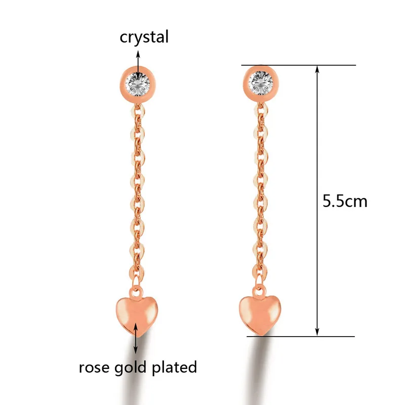 SINLEERY Romantic Heart Drop Long Earrings For Women Rose Gold Color Crystal Earings Gift To Girlfriend 098 LK2
SINLEERY Romantic Heart Drop Long Earrings For Women Rose Gold Color Crystal Earings Gift To Girlfriend 098 LK2