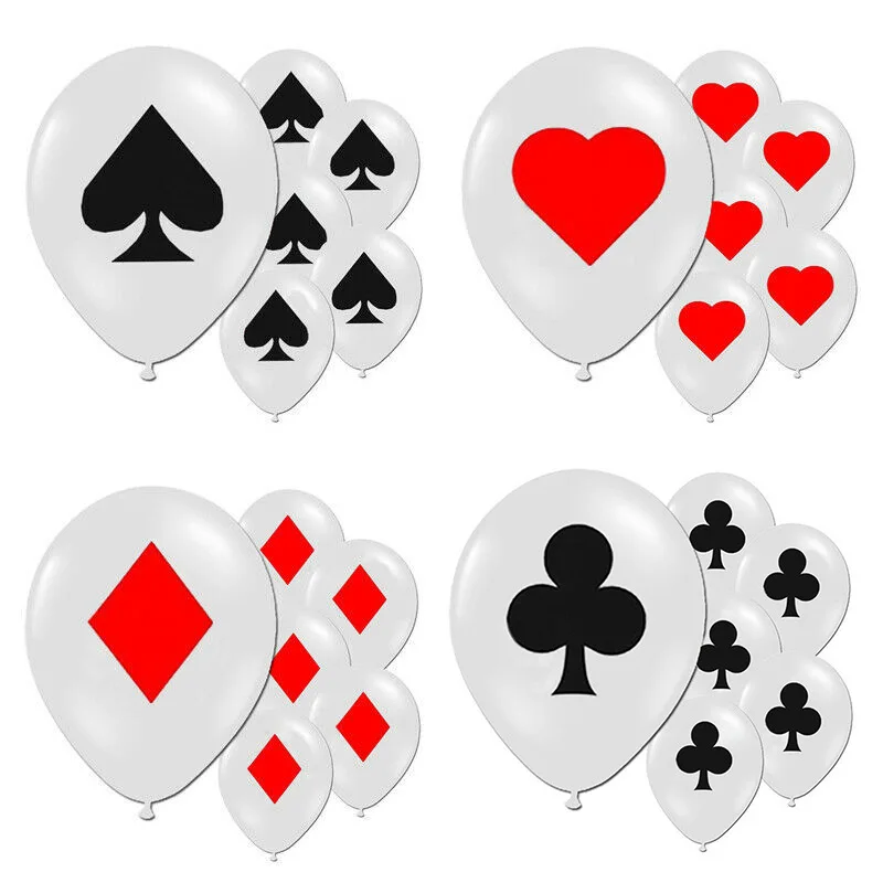 10pcsPoker Party Latex Balloon Casino Cards Dice Spades/Hearts/Clubs Playing Cards Poker Casino Decor Supplies
10pcsPoker Party Latex Balloon Casino Cards Dice Spades/Hearts/Clubs Playing Cards Poker Casino Decor Supplies
