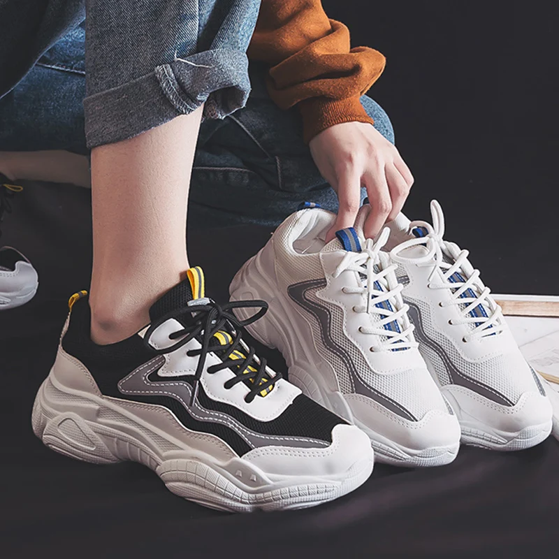 Women Reflective Sneakers Fashion Vulcanized Shoes Couple Shoes Designer Platform Clunky Sneakers Ladies Trainers Female Shoes
Women Reflective Sneakers Fashion Vulcanized Shoes Couple Shoes Designer Platform Clunky Sneakers Ladies Trainers Female Shoes