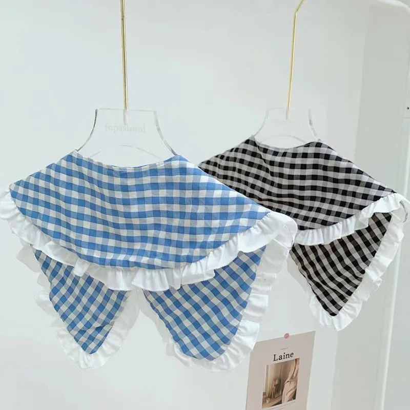 Women Cotton Plaid Fake Collar Shawl Blouse Shirt False Collars Girls Detachable Collar Dress Blouse Top Clothes Accessories
Women Cotton Plaid Fake Collar Shawl Blouse Shirt False Collars Girls Detachable Collar Dress Blouse Top Clothes Accessories