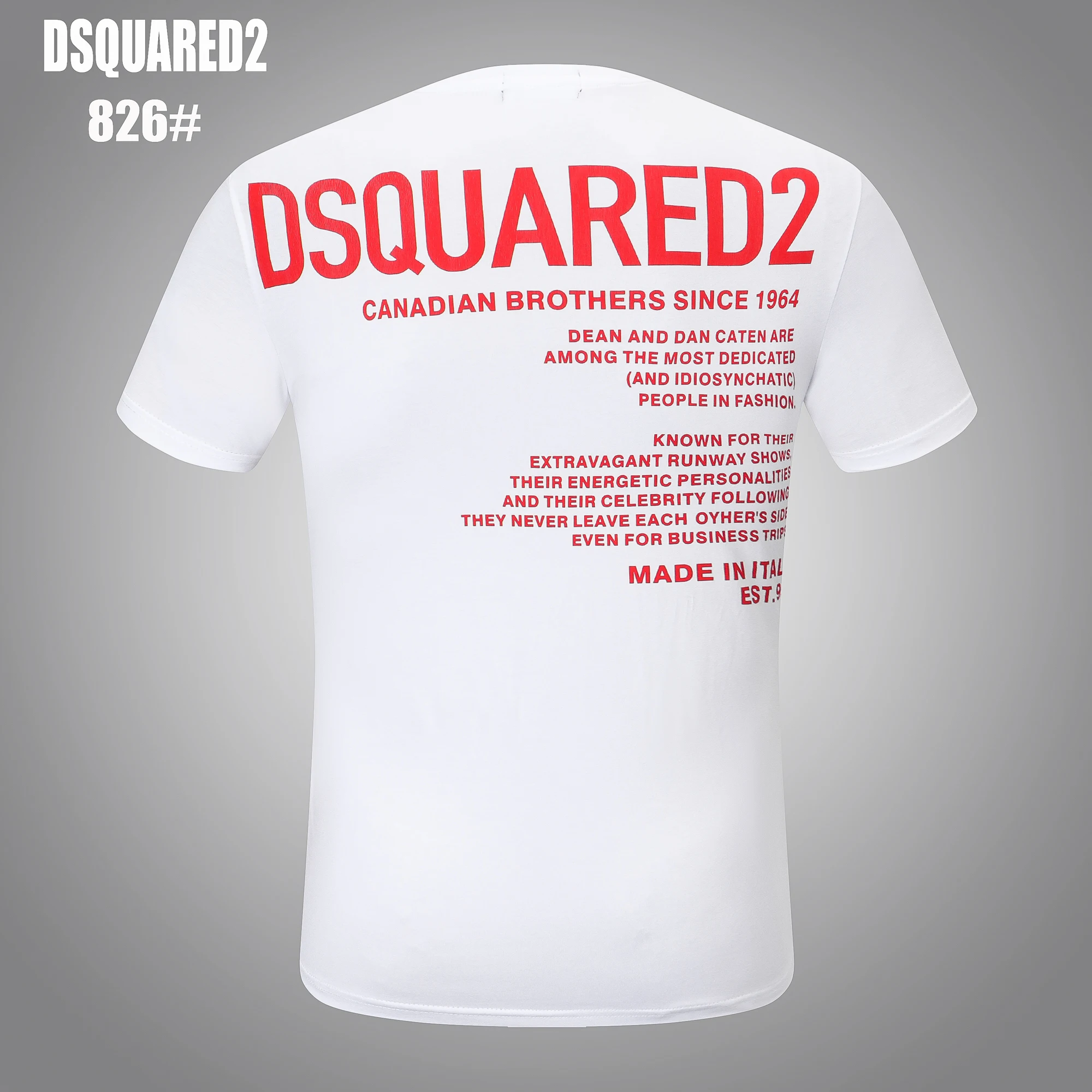 DSQUARED2 Men's Women's Printed LettersRound Neck Short Sleeve Street Hip Hop Pure CottonD2 Authentic Tee DSQ2 T-shirt 836
DSQUARED2 Men's Women's Printed LettersRound Neck Short Sleeve Street Hip Hop Pure CottonD2 Authentic Tee DSQ2 T-shirt 836