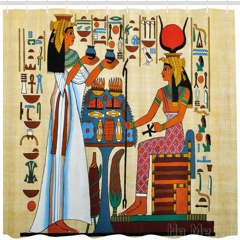 Retro By Ho Me Lili Shower Curtain Papyrus Design With Ancient Egyptian History Cloth Fabric Bathroom Decor Set With Hooks
Retro By Ho Me Lili Shower Curtain Papyrus Design With Ancient Egyptian History Cloth Fabric Bathroom Decor Set With Hooks