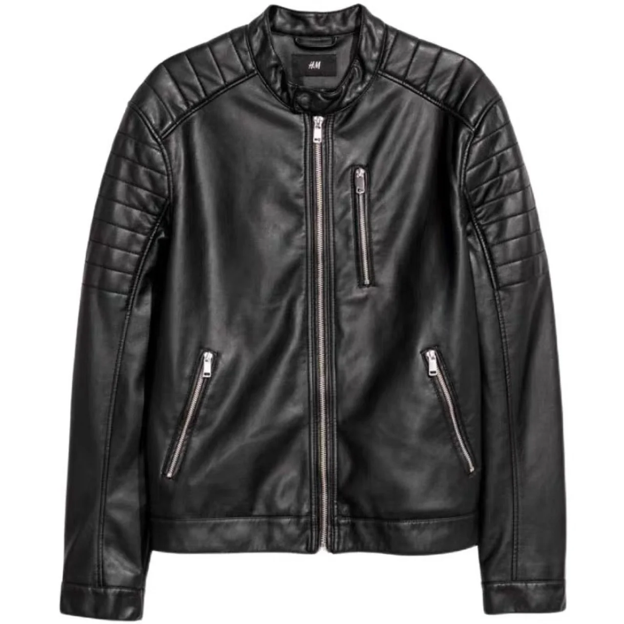 Spring and autumn stand collar casual black jacket men's leather jacket 
Spring and autumn stand collar casual black jacket men's leather jacket