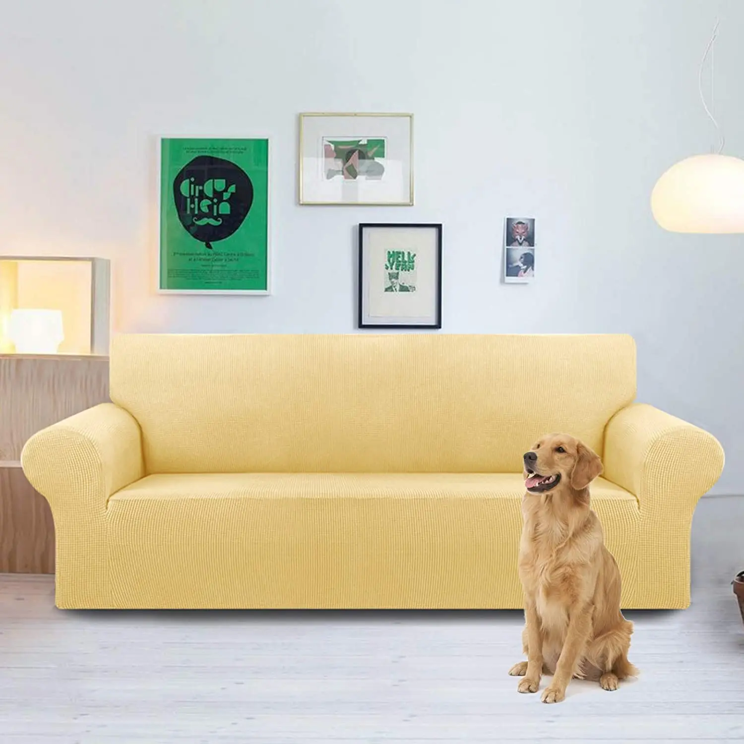 

Растягивающийся чехол для дивана, 1 предмет, защита мебели на 2 места с эластичным дном (55-79 дюймов)
