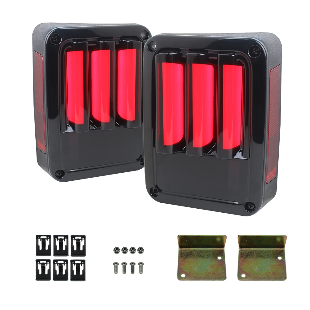 

LED Smoked Car Taillights DRL for Jeep Wrangler Jk 2007-2017 Brake Reversing Lights Reversing Lights Daytime Running Lights