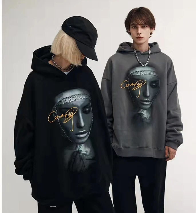 2021 autumn and winter new European and American Street Retro Pious Nun print s camere loose hoodie
2021 autumn and winter new European and American Street Retro Pious Nun print s camere loose hoodie