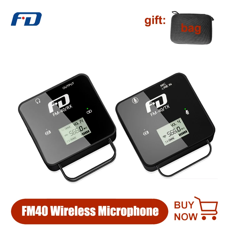 FD FM40 Mini Wireless Microphone Lapel Lavalier Microphone True Diversity Reception System for DSLR Phones Mixer Camcorder Mic
FD FM40 Mini Wireless Microphone Lapel Lavalier Microphone True Diversity Reception System for DSLR Phones Mixer Camcorder Mic