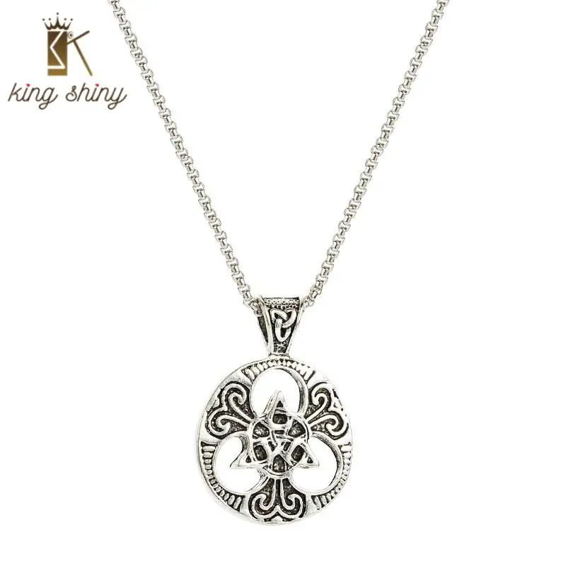 Vintage Punk Irish Celtics Trinity Love Knot Pendant Necklace Vintage Geometric Triquetra Statement Necklace Girls Birthday Gift
Vintage Punk Irish Celtics Trinity Love Knot Pendant Necklace Vintage Geometric Triquetra Statement Necklace Girls Birthday Gift