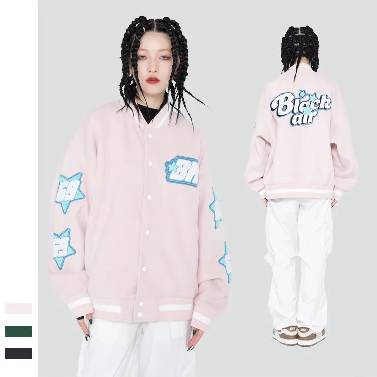 2021 Autumn And Winter Series New Product Jacket Star Towel Embroidered Armband Retro Men's Baseball Uniform Coat
2021 Autumn And Winter Series New Product Jacket Star Towel Embroidered Armband Retro Men's Baseball Uniform Coat