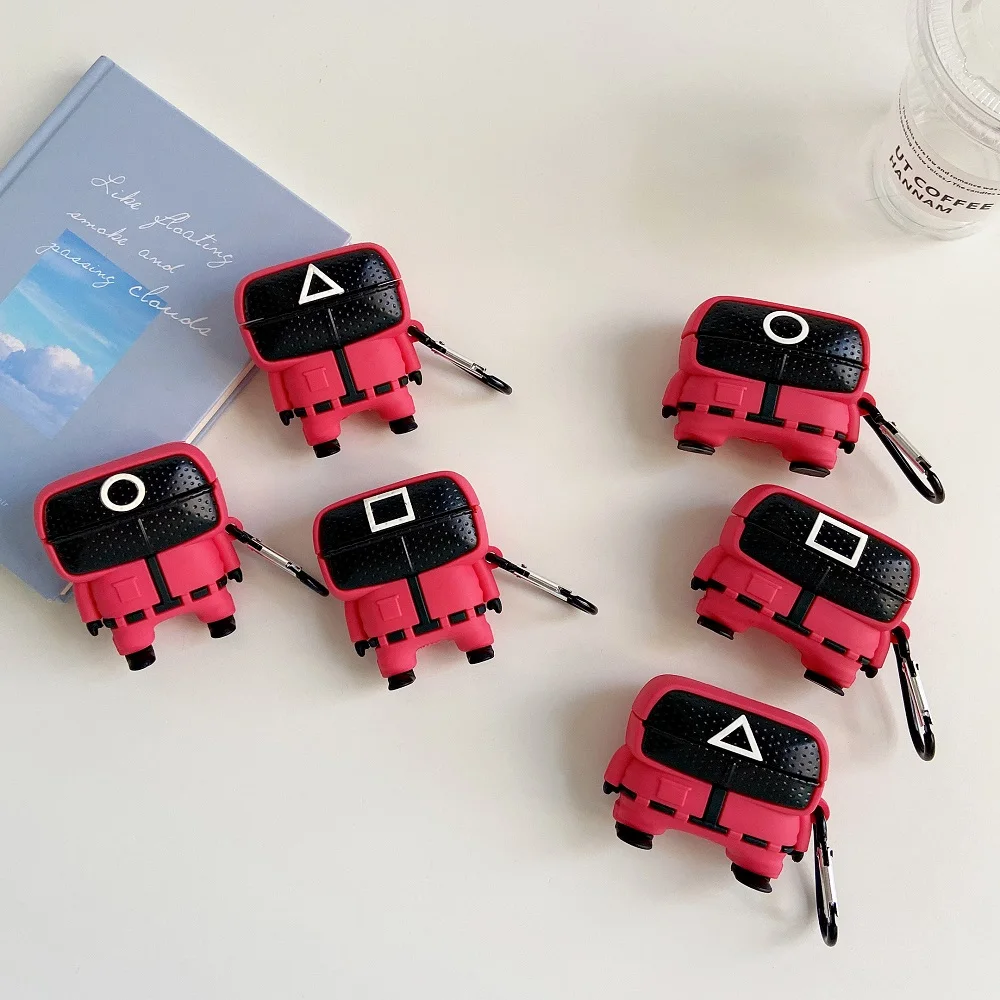 3D Cute Cartoon Squid Game Silicone Case For Apple Airpods Pro 2 1 Cover For Airpod 1 2 Case Wireless Charging Soft Cover Box
3D Cute Cartoon Squid Game Silicone Case For Apple Airpods Pro 2 1 Cover For Airpod 1 2 Case Wireless Charging Soft Cover Box