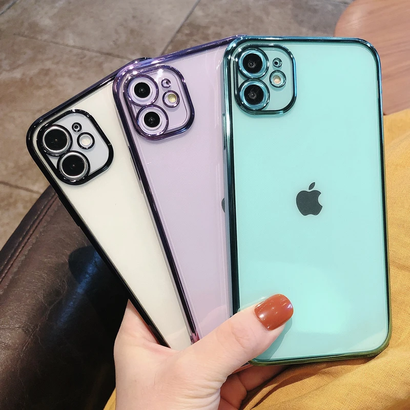 Square Electroplated Phone Case For iPhone 12 Pro Max 11 Pro Max XS Max XR X 7 8 6 Plus SE 2020 Transparent Soft Silicone Cover
Square Electroplated Phone Case For iPhone 12 Pro Max 11 Pro Max XS Max XR X 7 8 6 Plus SE 2020 Transparent Soft Silicone Cover