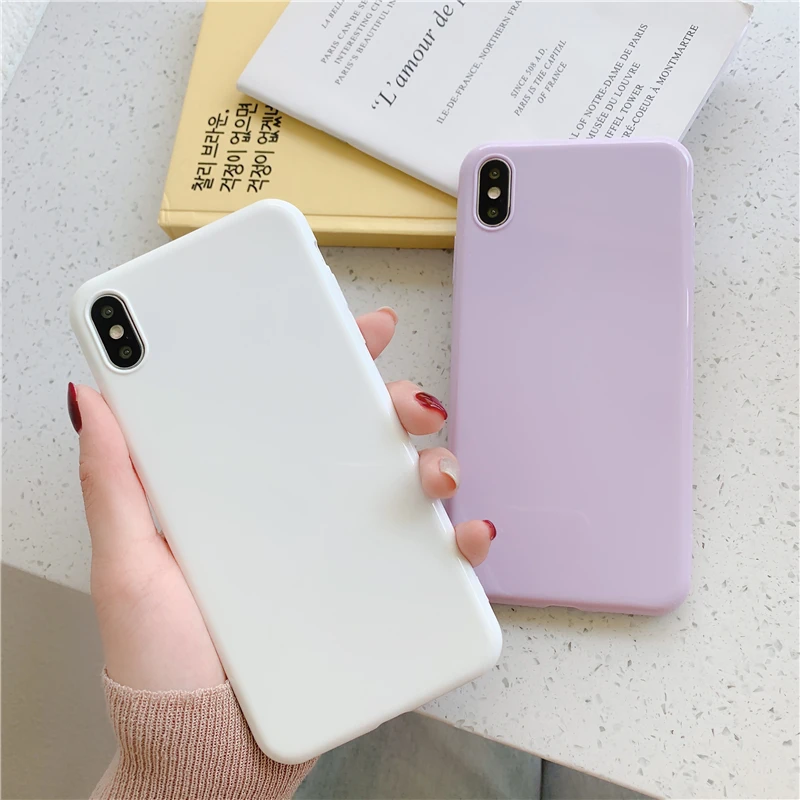 Pure Color Tpu Soft Phone Case for Iphone 11 Pro Max Ultra Thin Glossy Solid Silicone Case Cover for Iphone Xs Xr X 6s 7 8Plus
Pure Color Tpu Soft Phone Case for Iphone 11 Pro Max Ultra Thin Glossy Solid Silicone Case Cover for Iphone Xs Xr X 6s 7 8Plus