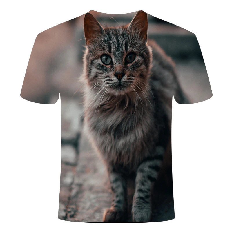 2021 3D Cat Pattern Harajuku T-Shirt Men's And Women's Summer Casual Short-Sleeved O-Neck T-Shirt Cheap Clothes China Fashion
2021 3D Cat Pattern Harajuku T-Shirt Men's And Women's Summer Casual Short-Sleeved O-Neck T-Shirt Cheap Clothes China Fashion