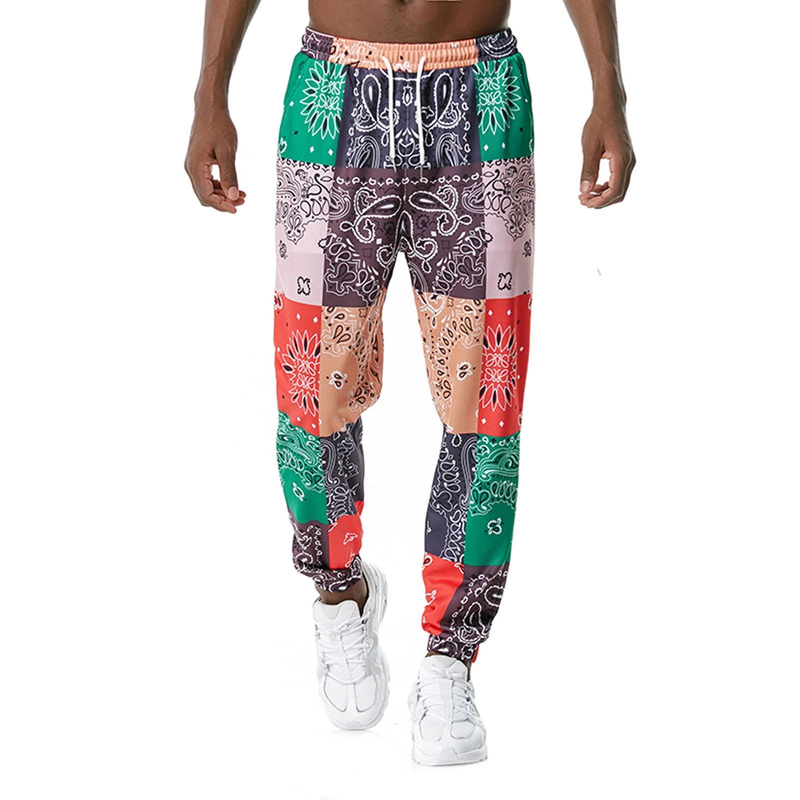 Men Vintage Print Slacks, Adults Loose Mid-rise Drawstring Sports Pants with Pockets
Men Vintage Print Slacks, Adults Loose Mid-rise Drawstring Sports Pants with Pockets