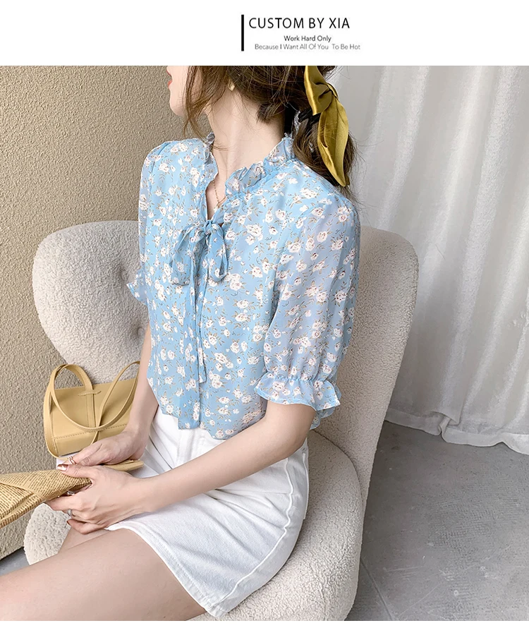 Women's Blouses Fashion Tops Casual Shirts Loose Blusas Chiffon V-neck Short Sleeve Korean New Summer
Women's Blouses Fashion Tops Casual Shirts Loose Blusas Chiffon V-neck Short Sleeve Korean New Summer