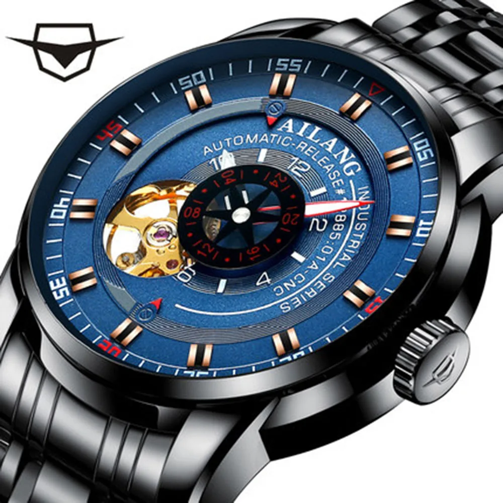 NEW Men's Watch Luxury Brand Automatic Tourbillon Mechanical Men's Sports Watch Skeleton Full Steel Waterproof Watch 
NEW Men's Watch Luxury Brand Automatic Tourbillon Mechanical Men's Sports Watch Skeleton Full Steel Waterproof Watch