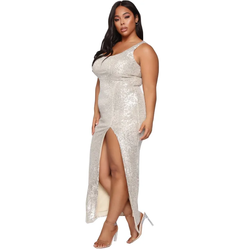 Women Sparkle Sequins Vest Dresses Round Neck Solid Plus Size XL-5XL Sleeveless Lady s Ankle Length Dress Nightclub 2021 Spring
Women Sparkle Sequins Vest Dresses Round Neck Solid Plus Size XL-5XL Sleeveless Lady s Ankle Length Dress Nightclub 2021 Spring