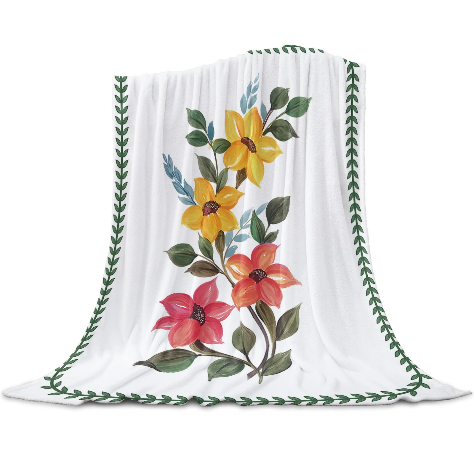 Plant Leaves Clematis Flower Blankets for Beds Home Bedspread Travel Flannel Blanket Throw Blanket for Sofa
Plant Leaves Clematis Flower Blankets for Beds Home Bedspread Travel Flannel Blanket Throw Blanket for Sofa