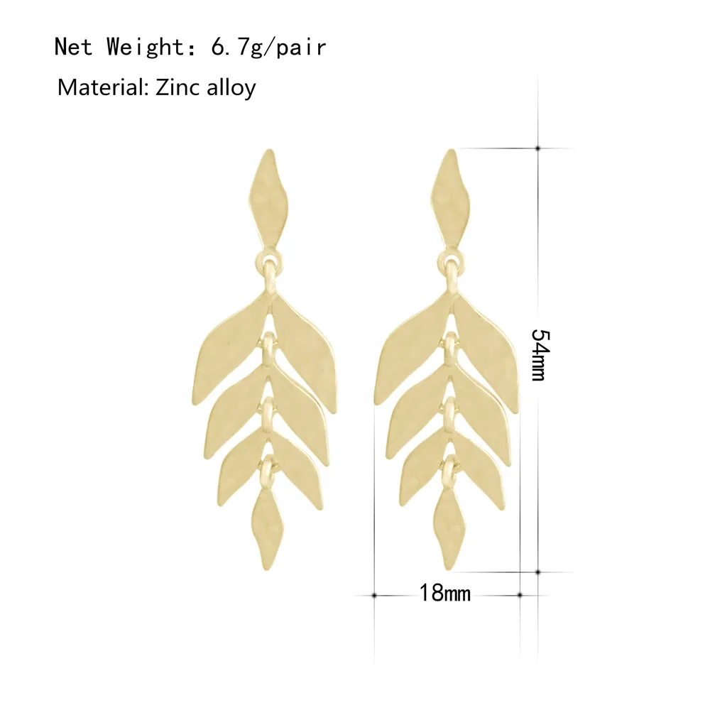 Trendy Gold Color Or Silver Color Jewelry Hammered Effect Leaf Drop Earrings For Women Girl Lovely Daily Decoration Accessory
Trendy Gold Color Or Silver Color Jewelry Hammered Effect Leaf Drop Earrings For Women Girl Lovely Daily Decoration Accessory