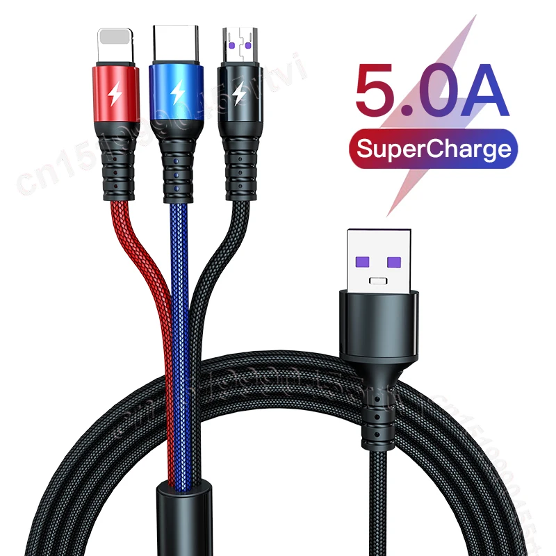 Super Charge 3 in 1 USB Cable for Huawei for iPhone 13 12 11 Pro 3in1 2in1 Fast Charge 8 Pin Micro USB Type C Cable for Samsung
Super Charge 3 in 1 USB Cable for Huawei for iPhone 13 12 11 Pro 3in1 2in1 Fast Charge 8 Pin Micro USB Type C Cable for Samsung
