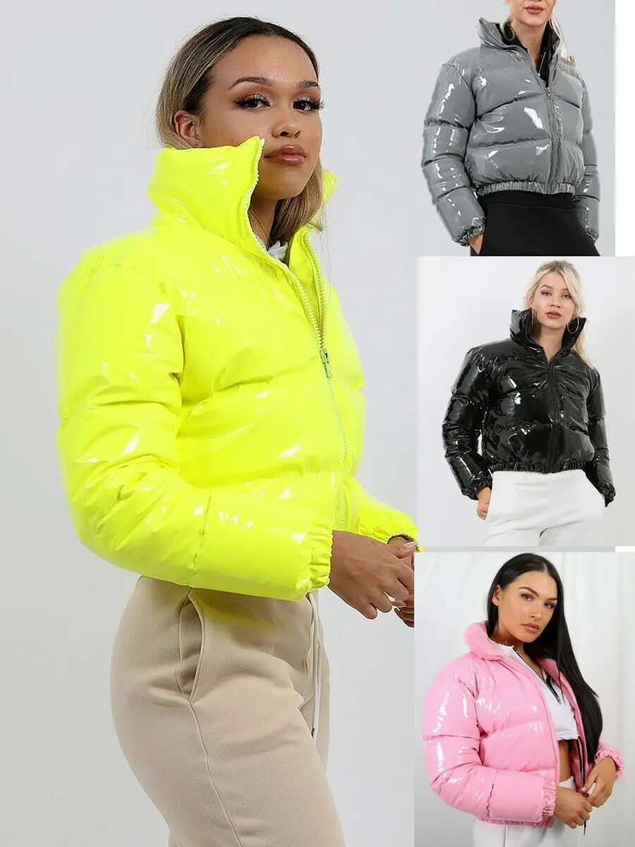 Women's Winter Short Bright PU Leather Jacket Female Warm Bubble Down Cotton Coat Women Zipper Stand Collar Cropped Woman Parkas
Women's Winter Short Bright PU Leather Jacket Female Warm Bubble Down Cotton Coat Women Zipper Stand Collar Cropped Woman Parkas