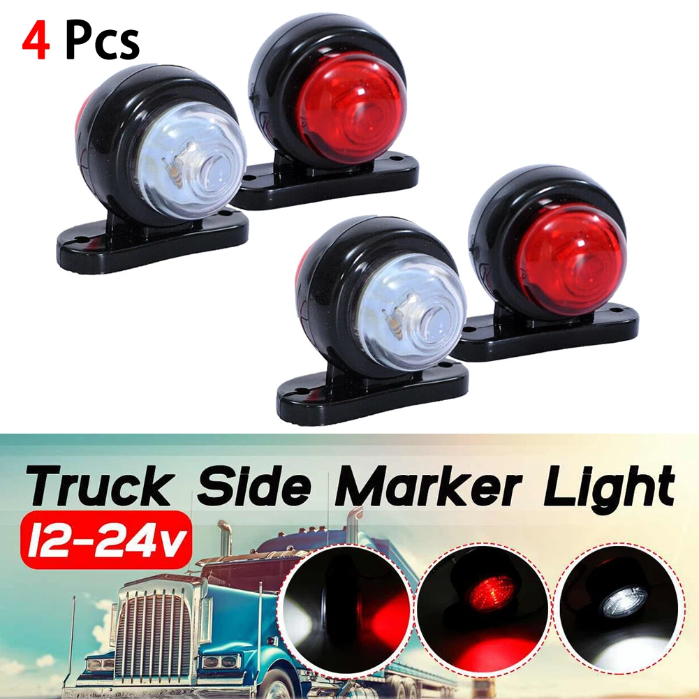 4 x LED Red White Side Marker Lights Outline Lamp Car Truck Trailer Van 12V/24V 2LEDs 4 Wires Side Marker Outline LED Light
4 x LED Red White Side Marker Lights Outline Lamp Car Truck Trailer Van 12V/24V 2LEDs 4 Wires Side Marker Outline LED Light