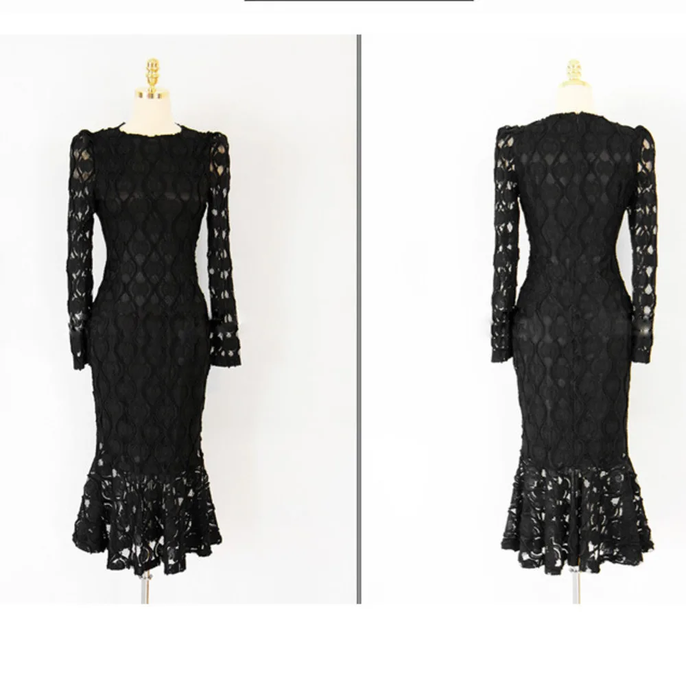BacklakeGirls Fashion Maxi Dresses Women's Long Sleeve Lace Ruffles Vintage Black Evening Dress Mermaid Elegant Party Dress
BacklakeGirls Fashion Maxi Dresses Women's Long Sleeve Lace Ruffles Vintage Black Evening Dress Mermaid Elegant Party Dress