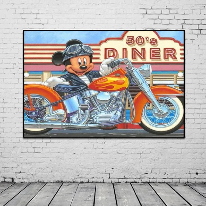Cartoon Mickey And Motorcycle Canvas Painting Wall Art Disney Mickey Mouse Posters Prints For Living Room Home Decor Cuadros
Cartoon Mickey And Motorcycle Canvas Painting Wall Art Disney Mickey Mouse Posters Prints For Living Room Home Decor Cuadros