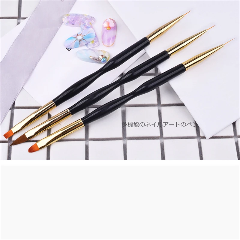 1Pcs Nail Art Tools Brushes Double Head Black Handle Drawing Paint Liner Flat Brush Pen UV Gel Polish Tips Manicure Tools
1Pcs Nail Art Tools Brushes Double Head Black Handle Drawing Paint Liner Flat Brush Pen UV Gel Polish Tips Manicure Tools