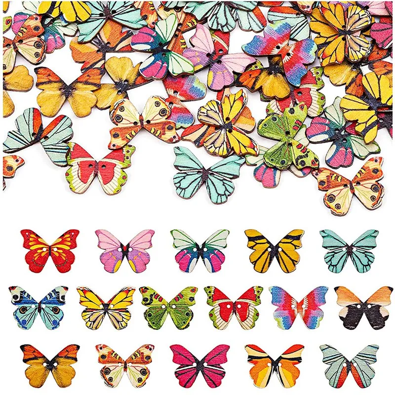 Colorful Wooden Butterfly Buttons 200Pcs 2 Holes Wood Butterfly Buttons Decorative Craft Buttons For DIY Sewing Crafting
Colorful Wooden Butterfly Buttons 200Pcs 2 Holes Wood Butterfly Buttons Decorative Craft Buttons For DIY Sewing Crafting