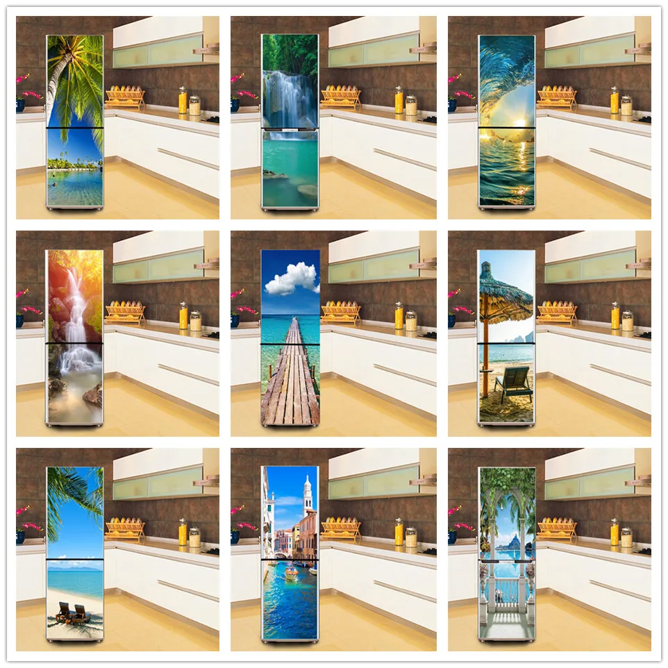 Seaside Scenery Fridge Sticker 3D PVC Self Adhesive Wallpaper Home Design Kitchen Refrigerator Mural DIY Decal adesivo geladeira
Seaside Scenery Fridge Sticker 3D PVC Self Adhesive Wallpaper Home Design Kitchen Refrigerator Mural DIY Decal adesivo geladeira
