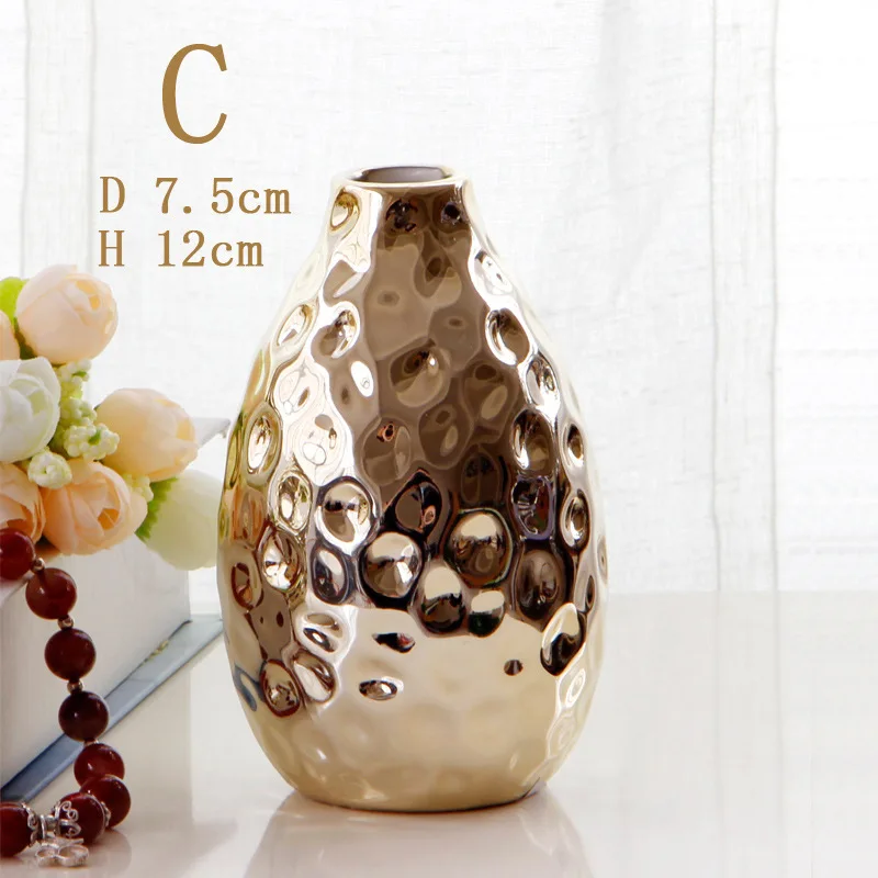 Gold Nordic style pot small ceramic mirror vase modern decoration household accessories Living room vase CY50807
Gold Nordic style pot small ceramic mirror vase modern decoration household accessories Living room vase CY50807