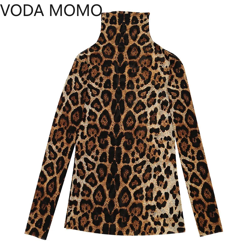 Elegante Plus Size Tops Fashion Women Long Sleeve Leopard Blouse Turtleneck Shirt Ladies OL Party Top Streetwear Blusas
Elegante Plus Size Tops Fashion Women Long Sleeve Leopard Blouse Turtleneck Shirt Ladies OL Party Top Streetwear Blusas
