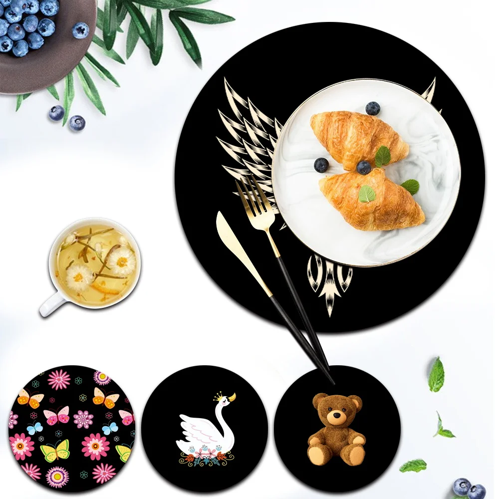 Kitchen Placemat Coaster Pu Leather Anti-scalding Bowl Mat Heat-resistant Home Essential Decoration Kitchen Mat 
Kitchen Placemat Coaster Pu Leather Anti-scalding Bowl Mat Heat-resistant Home Essential Decoration Kitchen Mat