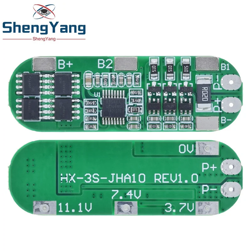 1PCS 3S 10A 12V Lithium Battery Charger Protection Board Module for 3pcs 18650 Li-ion Cell Charging BMS 11.1V 12.6V NEW | Электронные