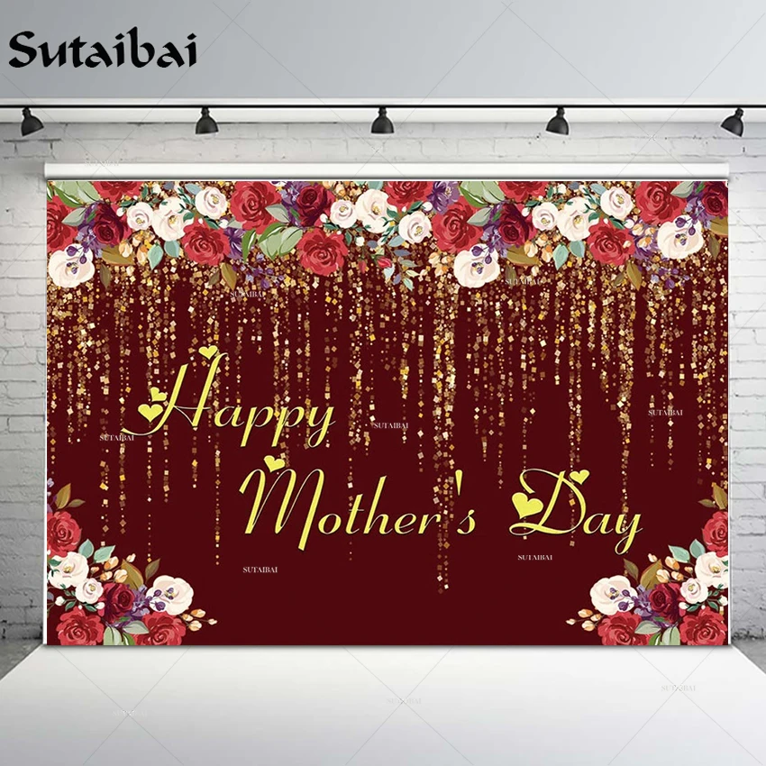 Happy Mother's Day Backdrop Floral Background Love My Mom Party Photography Backdrop Gold Tassel Flowers Backdrop Photo Booth
Happy Mother's Day Backdrop Floral Background Love My Mom Party Photography Backdrop Gold Tassel Flowers Backdrop Photo Booth