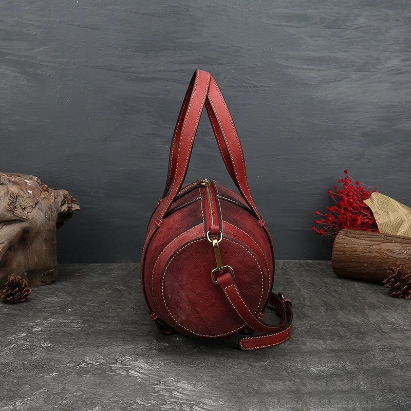 Handbag For Women Chinese Style Shoulder Bag Genuine Leather Barrel Type Hand Made Folk-Cust Luxury Designer Vintage Retro Bag
Handbag For Women Chinese Style Shoulder Bag Genuine Leather Barrel Type Hand Made Folk-Cust Luxury Designer Vintage Retro Bag