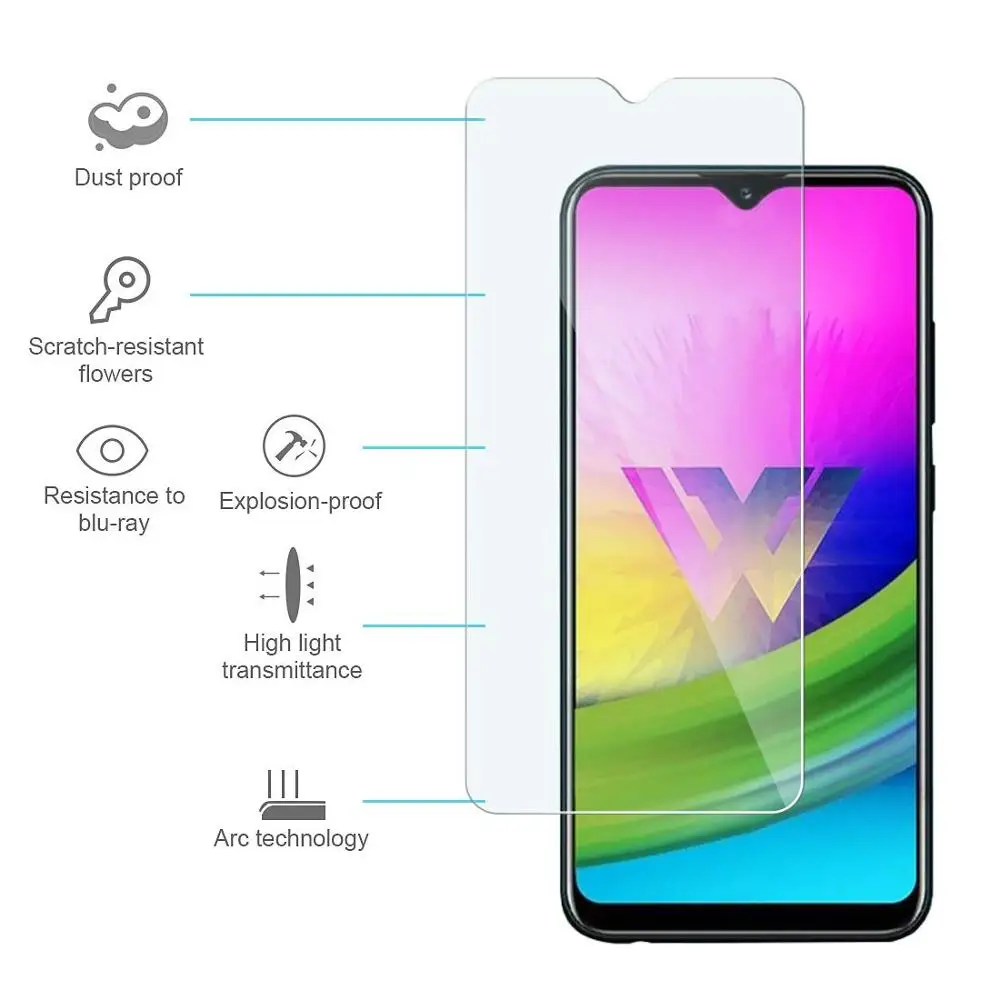 2.5D 9H Защита экрана для LG W30 2019 закаленное стекло телефона HD от царапин защита