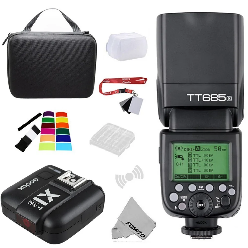 Godox TT685S HSS 1/8000S GN60 TTL Flash Speedlite 0.1-2.s Recycle Time with X1T-S 2.4G TTL Wireless Flash Trigger for Sony
Godox TT685S HSS 1/8000S GN60 TTL Flash Speedlite 0.1-2.s Recycle Time with X1T-S 2.4G TTL Wireless Flash Trigger for Sony